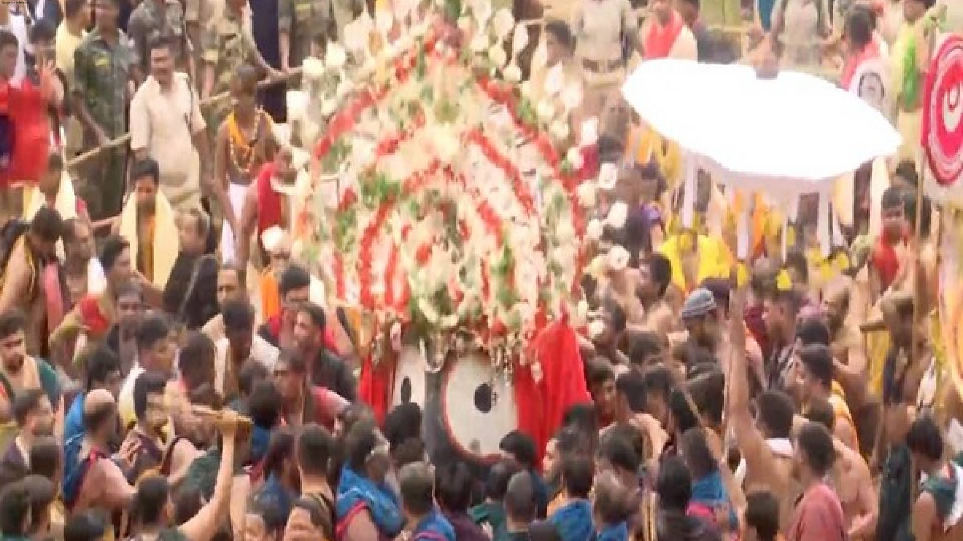 Odisha: Lord Jagannath, siblings placed on chariots for Bahuda Yatra